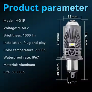 Projecteur LED M01P 1000lm, phare avant à faisceau haut/bas, systèmes d'éclairage automatique, étanche IP68, Plug & Play, 100W, 12-24V, garantie de 2 ans - Product Image 4