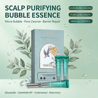 Sérum Moussant Doux aux Herbes pour le Soin du Cuir Chevelu, Glucosides, Céramide NP, Purifiant les Pores, Équilibrant le Microbiome, Menthe Rafraîchissante, Essence Végétalienne