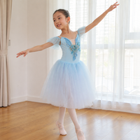 Bleu Ballet Danse Tutu Costumes Enfants Giselle Robe Performance Costume Ballet Longue Tutu Robe pour Enfant