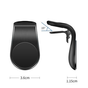 全球定位系统磁性车载电话支架l形电话支架，强磁金属车载通风口电话支架 - Product Image 6