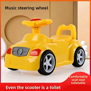 Scooter de cuatro ruedas para bebés de 1 a 3 años, scooter de baño de plástico para niños, coche mecedora de juguete para niños pequeños - Product Image 2