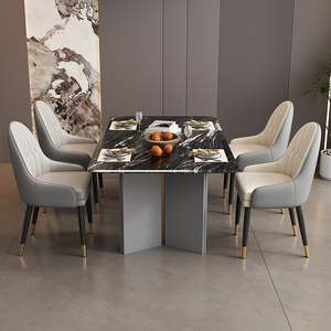 Bàn Ghế ăn Hiện Đại Kiểu Ý thiết kế tối giản sang trọng với tựa lưng bền cho gia đình hoặc khách sạn - Product Image 4
