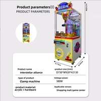 Machine à griffes d'arcade personnalisée pour un joueur, thème Alliance Interstellaire, équipement de jeu à cadeaux