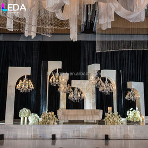 LEDA New Design Wedding Stage Props White Acrylic <b>Backdrop</b> <b>Stand</b> for Indoor Wedding Arch Decoration - Product Image 1