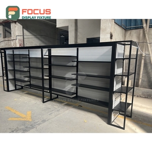 Comptoir de présentation moderne pour perruques avec dessus en verre, étagères multi-tiroirs, armoire de présentation pour extensions de cheveux - Product Image 6