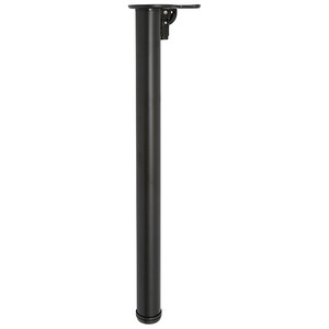 Gamba pieghevole per tavolo. Ferro. Nero opaco. Diametro 50mm. Altezza regolabile 710-740 mm - Product Image 1