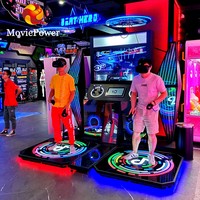 Simulateur de musique de réalité virtuelle à prix d'usine amusant, équipement de simulation de mouvement, machine d'arcade de danse 9D, jeux vidéo VR pour 2 personnes