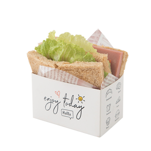 紙製テイクアウト容器、サンドイッチテイクアウトボックス、ミニバーガーボックス、持ち帰り用食品容器用トーストホルダー - Product Image 1