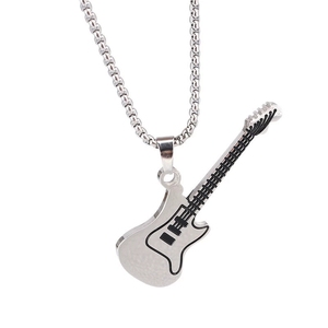 Collier Guitare Punk Rock pour Homme, Design Tendance et Original, Style Hip Hop Dynamique - Product Image 1