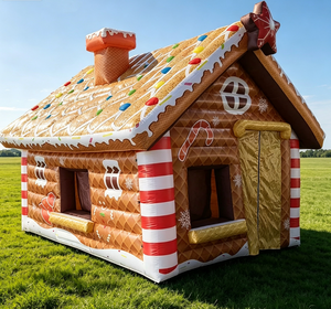 <span class=keywords><strong>Casa</strong></span> de Jengibre Inflable Comercial, Carpa Inflable Navideña para Decoración de Eventos Navideños al Aire Libre - Product Image 2