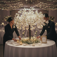 Bunga Cherry Bloom Tanaman Artifisial Tahan Lama untuk Dekorasi Rumah, Hotel, Mal, Aula Pernikahan, Barang Promosi Tahun Baru