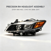 Pour Honda Civic 2006-2011, ensemble d'éclairage automatique pour Civic FA1 2006-2011, pièce d'origine 33101-SNA-H02 RH, lampe de voiture de rechange, produit très demandé