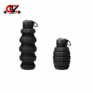 โรงงาน CZFIT ขายส่งแก้วน้ำพับได้ซิลิโคนเกรดอาหารคุณภาพสูง 500LM แก้วน้ำพกพาแบบยืดหดได้สำหรับเล่นกีฬา - Product Image 1