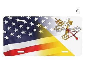 Placa de Matrícula con la Bandera de Sao Tomé y Príncipe y EE. UU., Emblema Patriótico de 6 x 12 Pulgadas, Placa Delantera para Automóvil, Accesorio Decorativo para Automóvil - Product Image 6