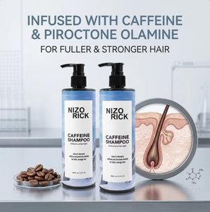 Champú al por mayor con cafeína <span class=keywords><strong>para</strong></span> el crecimiento del <span class=keywords><strong>cabello</strong></span> y anticaída, 400ml, limpiador fortalecedor con piroctona olamina, marca privada, a granel - Product Image 1
