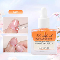 Huile pour cuticules bicolore 15ml, parfum rose fraise, soin nutritif pour les ongles, hydratant pour peaux sèches, manucure, vente en gros