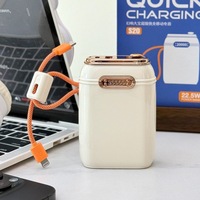 Batterie Li-Polymère Illusion Sound S20 Dabao, Coque en Plastique, Charge Rapide PD, 20000mAh, Compacte, Portable, Type-C, Alimentation Mobile