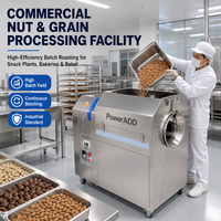 Torréfacteur Électrique Automatique pour Grains de Café, Cacao, Arachides, Machine à Torréfier en Acier Inoxydable pour Châtaignes, Noix, Graines de Tournesol