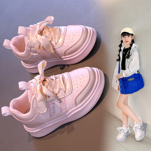 <span class=keywords><strong>Sneakers</strong></span> basse stringate da <span class=keywords><strong>bambina</strong></span> per bambini più grandi, <span class=keywords><strong>bianche</strong></span>, nuovo stile autunnale, stile coreano, con strass, alla moda, versatili, suola in gomma - Product Image 3