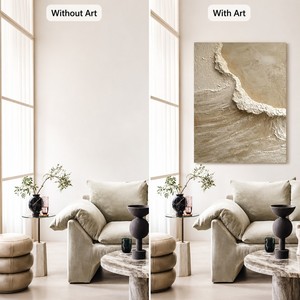 Pinturas y Arte Mural, Pintura al Óleo Abstracta Pintada a Mano, Lienzo Tropical, Estilo Americano Vintage, Botánico, Aluminio, Wabi-Sabi - Product Image 3