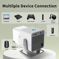 Android TV Mini proyector inteligente Rotación de 180 grados HD 1080P 4K Proyector de techo portátil de 180 grados Blue Tooth