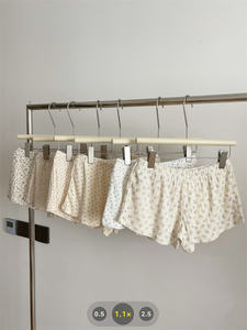 Ropa de Mujer Brandy BM Verano Niñas Algodón Puro Estampado <span class=keywords><strong>Pantalones</strong></span> <span class=keywords><strong>Cortos</strong></span> de Cintura Elástica Oso Floral <span class=keywords><strong>Pantalones</strong></span> de Casa Moda Femenina Pijama - Product Image 6