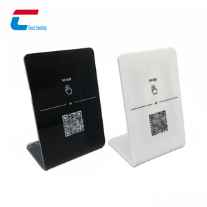 Phong Cách Mới NFC Touchless Đứng Thông Minh Menu NFC Hiển Thị <span class=keywords><strong>Tag</strong></span> Cho Thanh Toán Và Đặt Hàng Thực Phẩm Trên Nhà Hàng - Product Image 1