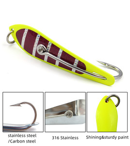 Muỗng Câu Cá Hồi Dạ Quang Móc Đơn Nhiều Màu Mới 3 + 7 Mồi Câu Cá Bằng Kim Loại - Product Image 5