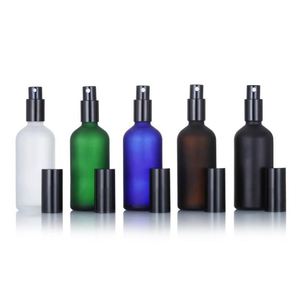 Botella de Perfume de Vidrio Esmerilado Transparente Negro Mate Vacía, Redonda, para Cosméticos, con Pulverizador Fino, Bomba para Loción, Impresión por Serigrafía, 30 ml - Product Image 4