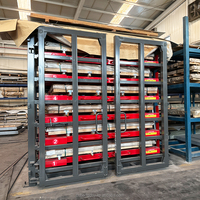 Estante de Almacenamiento Plegable Resistente de Chapa Metálica, Estructura de Acero Sólido, Alta Capacidad, Estante Vertical de 6 Niveles para Almacenamiento de Placas Metálicas