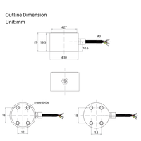LF-605N Sensor kekuatan sel muatan industri Output sinyal Analog baja tahan karat sel beban Sensor kekuatan 0-200kg