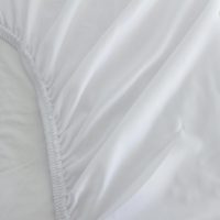 Couleur blanche bambou Polyester imperméable Jersey éponge drap-housse ensemble de literie housse de protection de matelas