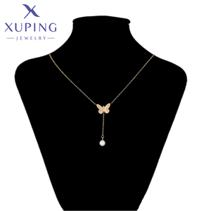 T000721180 xuping תכשיטי אופנה פרפר שרשרת תכשיטים שרשראות לנשים פרל שרשרת - Product Image 6