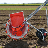Nouvelle machine de semis de maïs à poussée manuelle haute précision, semoir de précision à roulement pour semis ponctuels, rouge, dédié à la plantation du soja