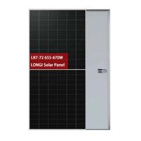 Panel Solar Monocristalino de Alta Potencia Hi-MOX10 LR7 72HVHF 640-670W, 24.8% de Eficiencia, Marco de Aleación de Aluminio Anodizado