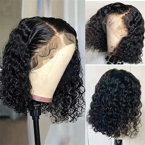 Perruques courtes bouclées afro kinky en <span class=keywords><strong>cheveux</strong></span> humains bruts péruviens bon marché, perruques en dentelle frontale HD, perruques bouclées sans colle en <span class=keywords><strong>cheveux</strong></span> humains - Product Image 3