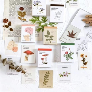 Bloc-notes esthétique vintage botanique, mini bloc-notes floral <span class=keywords><strong>pour</strong></span> scrapbooking, journal, planificateur, papier décoratif <span class=keywords><strong>pour</strong></span> messages - Product Image 2