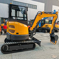 LIVRAISON GRATUITE Mini-excavatrice sur chenilles de 3,5 tonnes avec commande pilote, extensible, certifiée CE EPA, Kubota, compacte