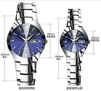 TG-2592 Montre de luxe en acier inoxydable à quartz pour femmes et hommes, très vendue pour les couples, montres-bracelets personnalisées de marque