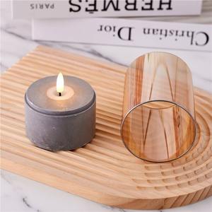 <span class=keywords><strong>Bougie</strong></span> sans <span class=keywords><strong>flamme</strong></span> en ciment <span class=keywords><strong>LED</strong></span> avec <span class=keywords><strong>flamme</strong></span> 3D et télécommande, bougies pilier à piles pour Halloween, décoration de la maison et des fêtes - Product Image 6