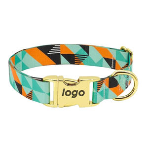 Zware Luxe Duurzame Verstelbare <span class=keywords><strong>Print</strong></span> Patroon Puppy Ketting Kat Huisdier Halsband Custom Hond Halsband Met Logo - Product Image 4