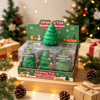 Lot de jouets squishy de Noël : Père Noël et sapin, à récupération lente, anti-stress, cadeau à presser pour les enfants et les fêtes