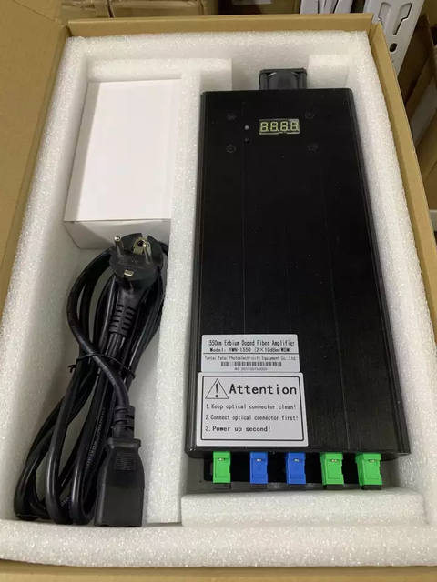 Mini EDFA Optical Amplifier 1550nm 4 Ports 23dBm WDM DBC Erbium Doped Fiber Amplifier for FTTH GPON Network