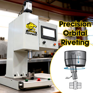 آلة برشمة كهربائية صناعية بقدرة 10 كيلو نيوتن، سعة البرشمة من <span class=keywords><strong>2</strong></span>-12 مم، آلة برشمة مدارية سيرفو مكتبية مع تغذية أوتوماتيكية من الشركات المصنعة - Product Image 1