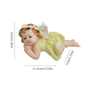 Figura Decorativa de Ángel de Resina Personalizada de Fábrica OEM ODM, Maceta Colgante, Adorno de Jardín para Exteriores - Product Image 3