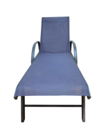 KD Élégant extérieur/intérieur Chaise longue lit cadre en métal chaise longue pour parc cour entrepôt appartement utilisation de loisirs