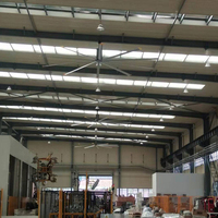 LONGWELL Nouvelle Arrivée Extracteurs Industriels Ventilateurs 10-13ft Grande Taille Grand Vent HVLS Ventilation Ventilateur de Plafond pour Industriel