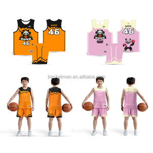 Ensemble d'uniformes de basketball personnalisés pour enfants, respirant, 180g, <span class=keywords><strong>maillot</strong></span> et <span class=keywords><strong>short</strong></span> à séchage rapide, accepte logo/nom/numéro, kit de basketball pour jeunes équipes - Product Image 4