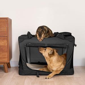 Evcil hayvan seyahat çantası örgü pencereler polar dolgu ile küçük köpekler için katlanabilir yumuşak taraflı sandık ev seyahat hayvan desen - Product Image 1