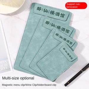 Menu en PU, attache pour restaurant, clip pour carte, clip à vin, dossier magnétique, bloc-notes, tableau de <span class=keywords><strong>la</strong></span> carte, tableau de signature personnalisé - Product Image 4